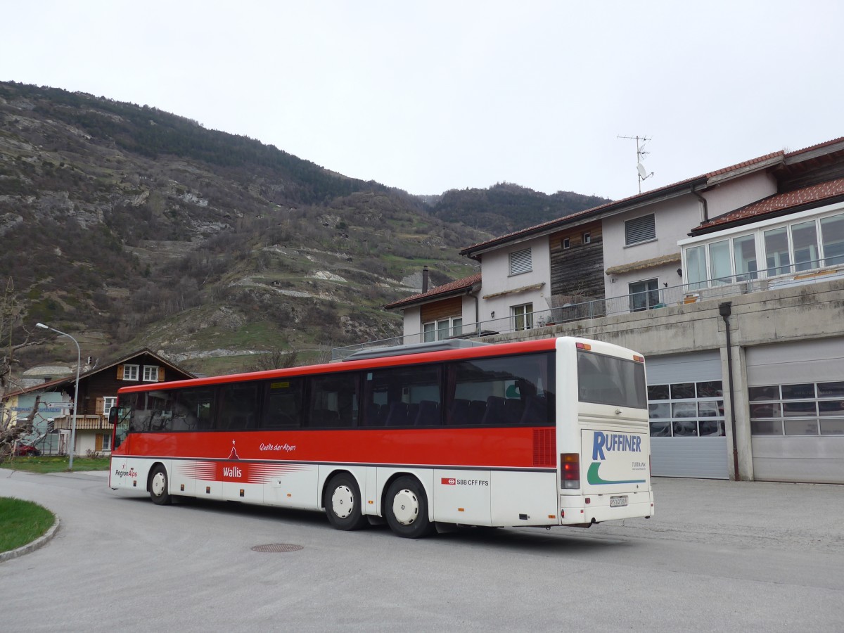 (159'577) - Ruffiner, Turtmann - VS 242'780 - Setra (ex Deutschland) am 2. April 2015 in Turtmann, Garage