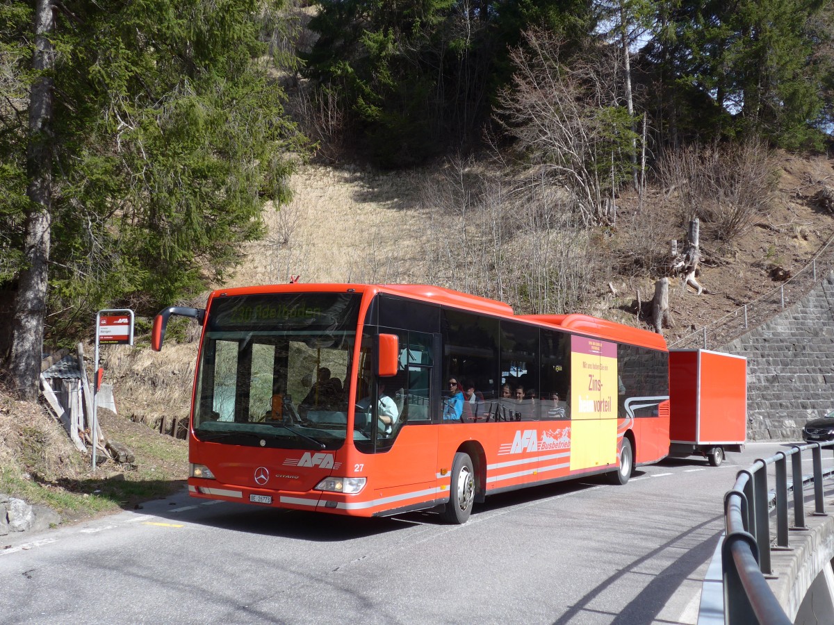 (159'910) - AFA Adelboden - Nr. 27/BE 26'773 - Mercedes am 12. April 2015 in Achseten, Bnigen