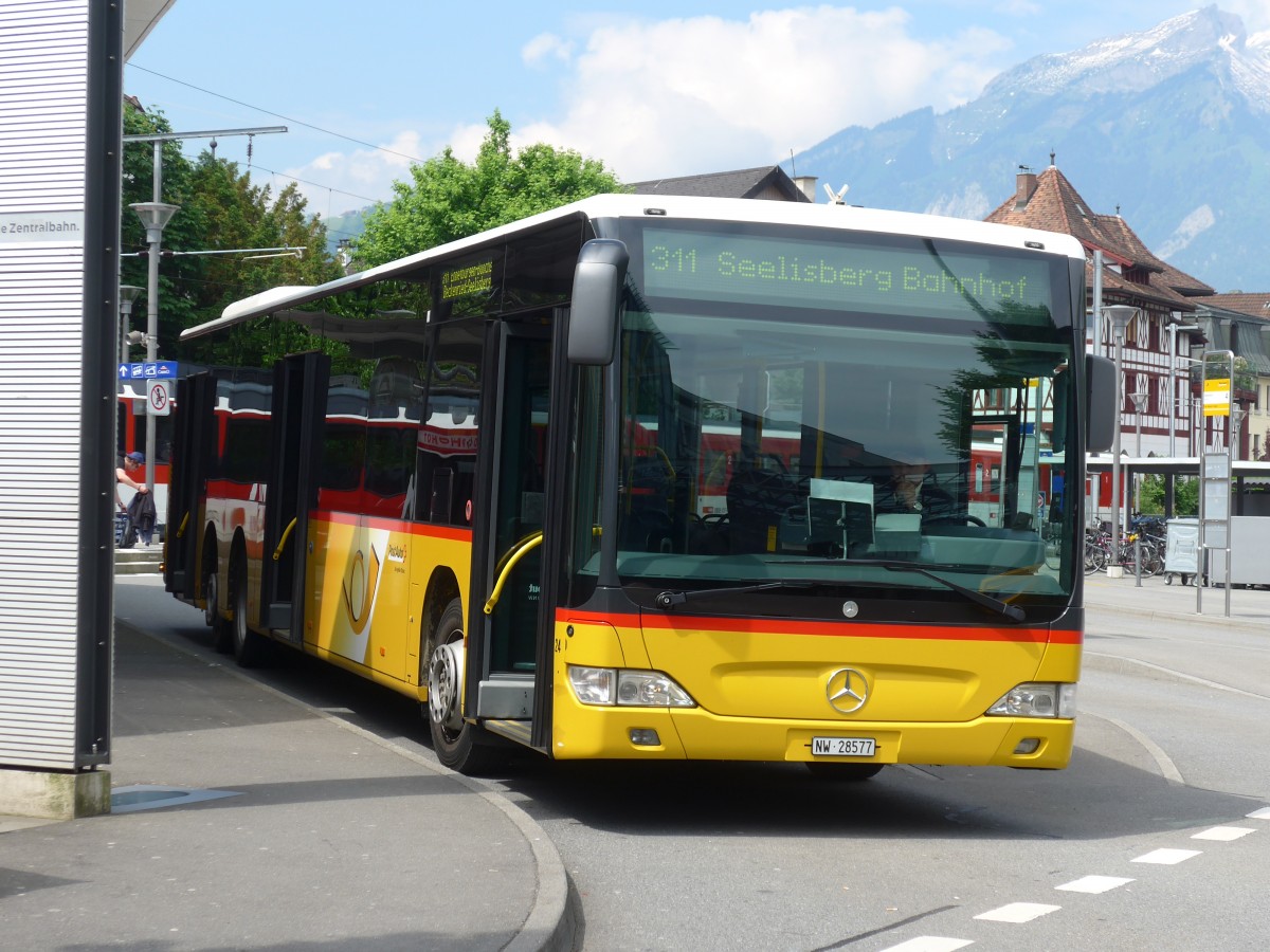 (160'931) - Thepra, Stans - Nr. 24/NW 28'577 - Mercedes am 24. Mai 2015 beim Bahnhof Stans