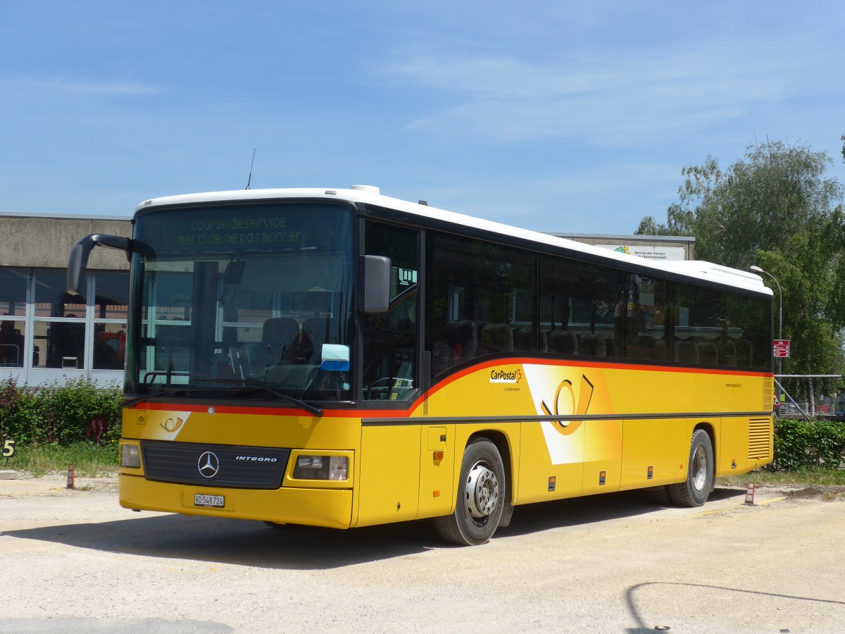 (161'282) - CarPostal Ouest - VD 548'724 - Mercedes am 28. Mai 2015 in Yverdon, Garage