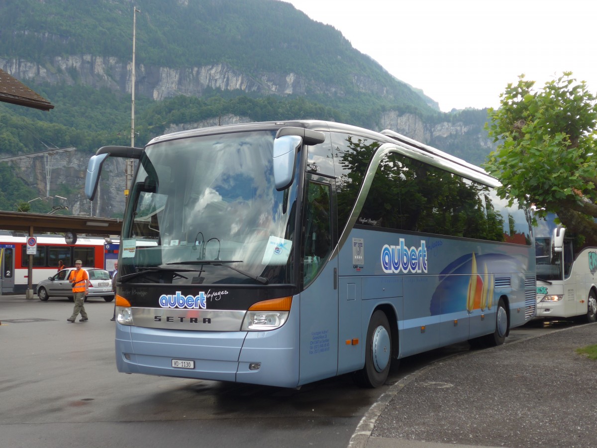 (162'418) - Aubert, Le Sentier - VD 1130 - Setra am 20. Juni 2015 beim Bahnhof Meiringen