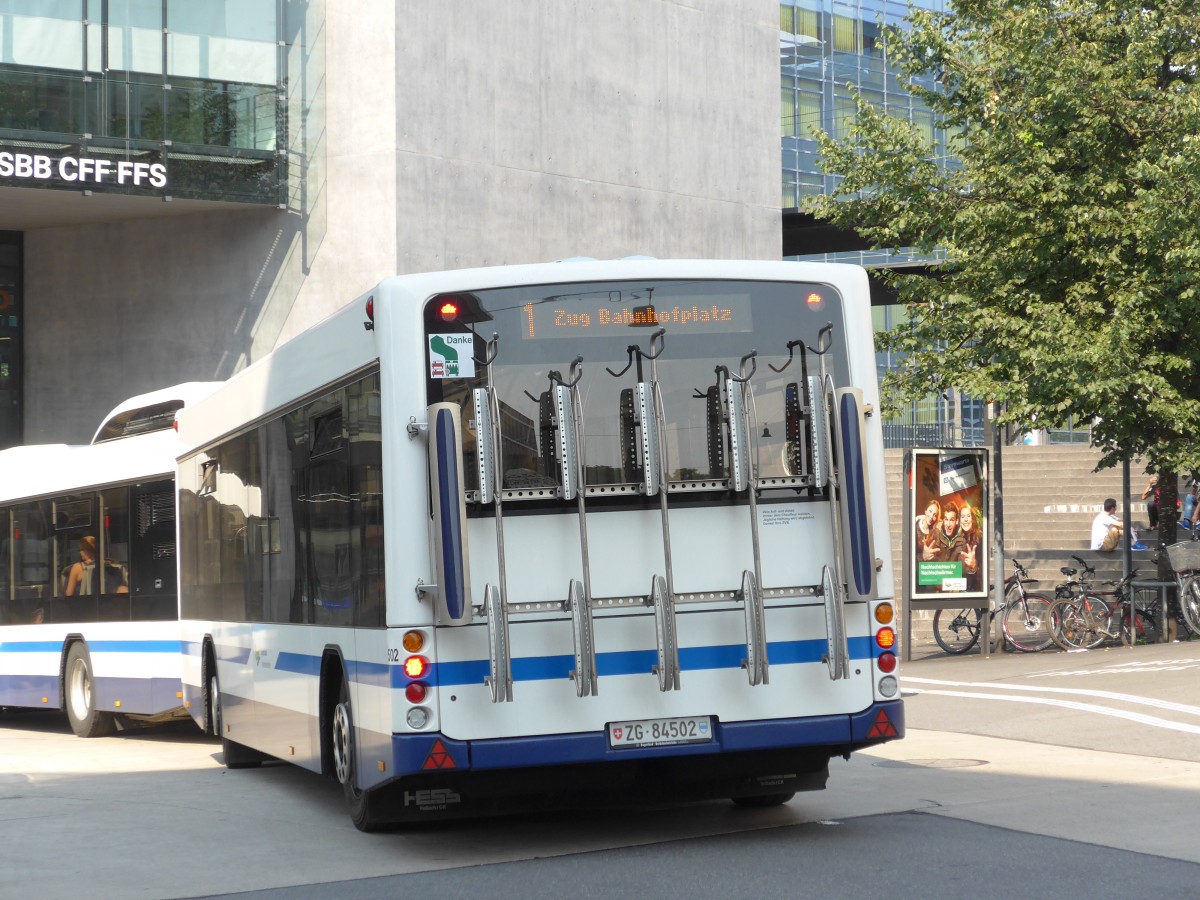 (163'015) - ZVB Zug - Nr. 502/ZG 84'502 - Lanz+Marti/Hess Personenanhnger am 6. Juli 2015 beim Bahnhof Zug