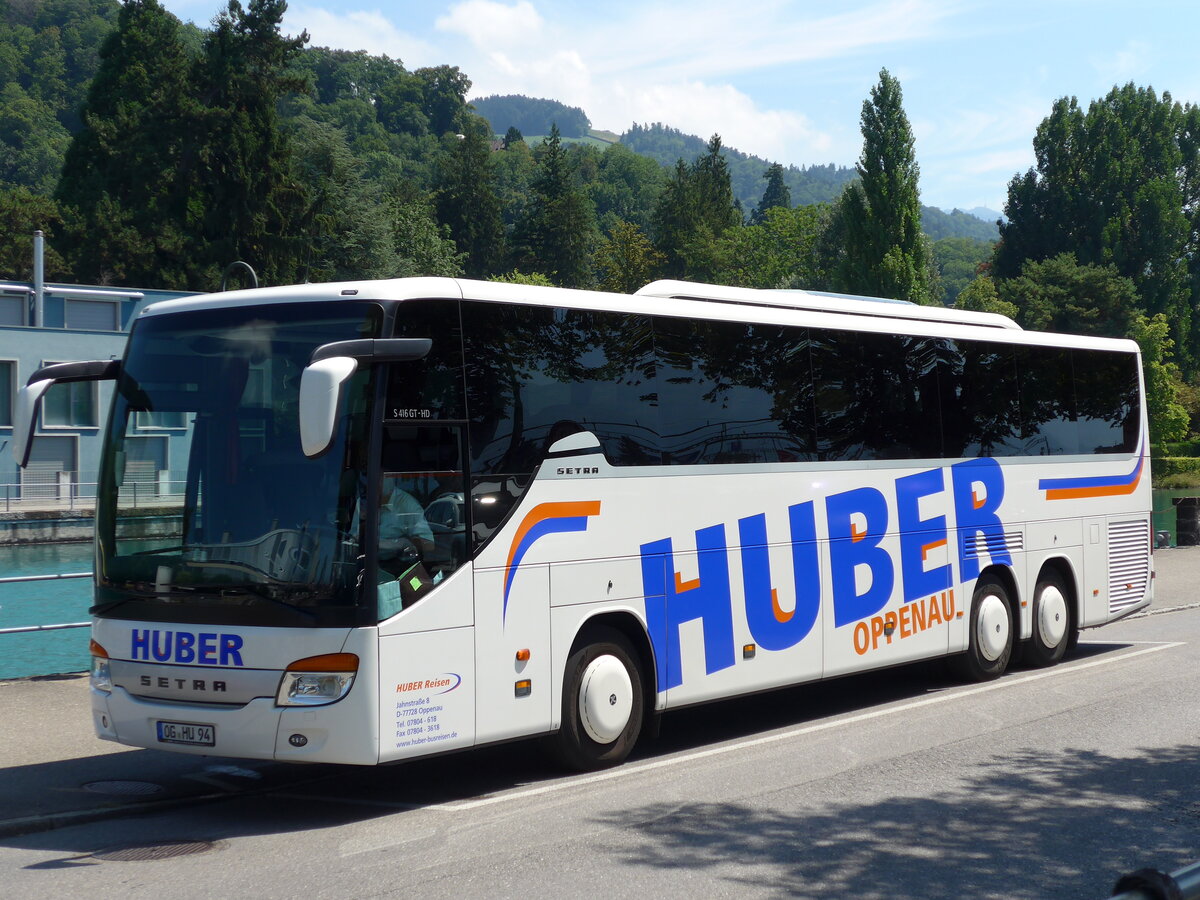 (163'296) - Aus Deutschland: Huber, Oppenau - OG-HU 94 - Setra am 5. August 2015 bei der Schifflndte Thun