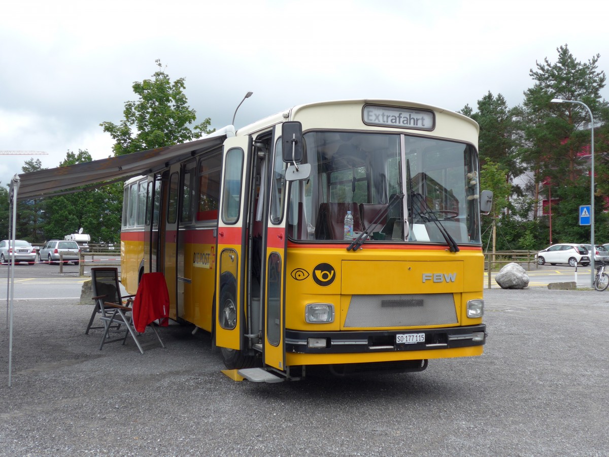 (163'543) - Aus der Schweiz: Jenzer, Dornach - SO 177'115 - FBW/Tscher (ex Nf, ...; ex Villiger, Beinwil) am 16. August 2015 in Schaan, Wohnbustreffen