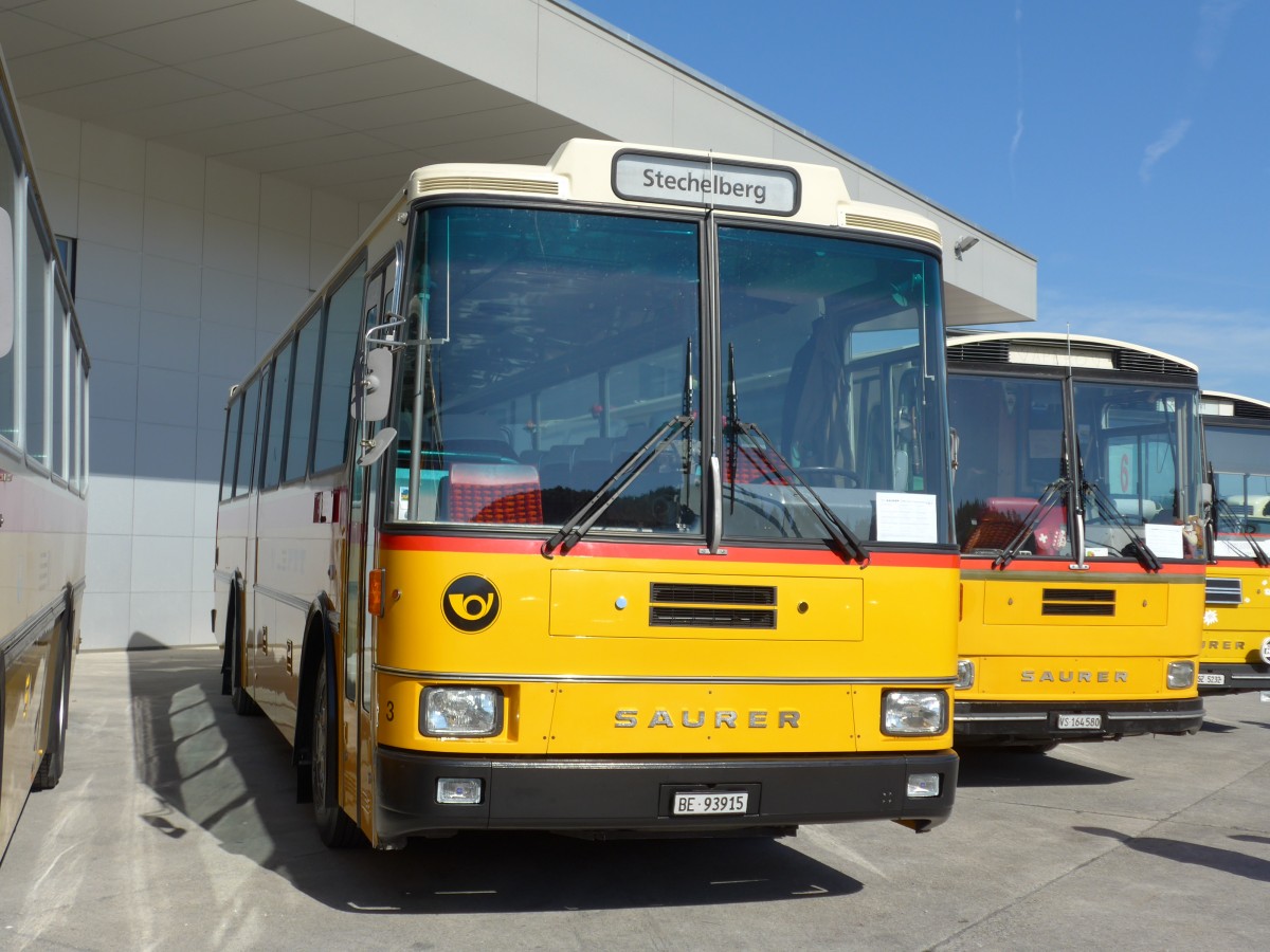 (163'882) - Kolb, Matten - Nr. 3/BE 93'915 - Saurer/R&J (ex Schmocker, Stechelberg Nr. 3; ex Nr. 1; ex Gertsch, Stechelberg Nr. 1) am 29. August 2015 in Oberkirch, CAMPUS Sursee