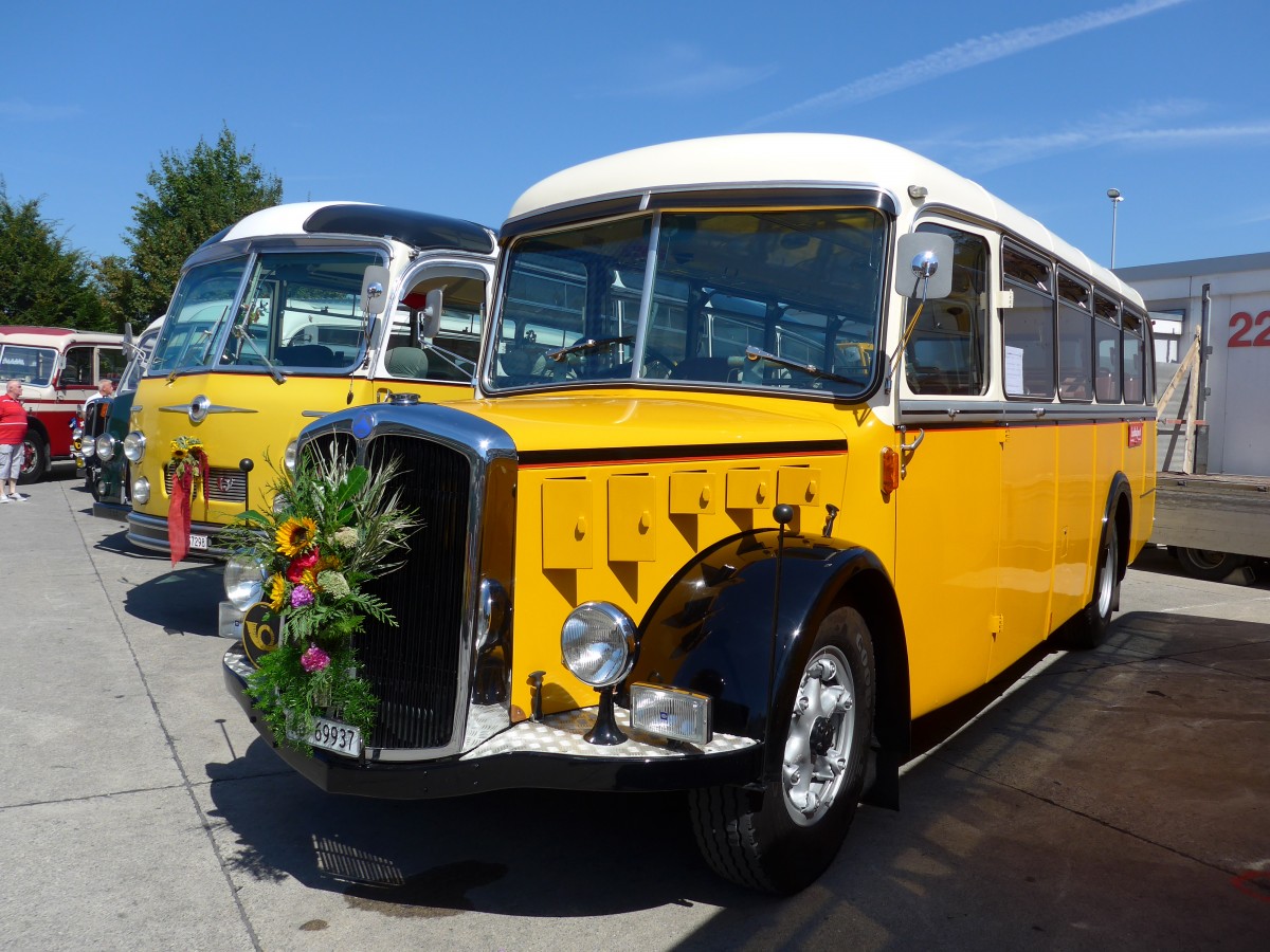 (164'168) - Blchlinger, Endingen - AG 69'937 - Saurer/Tscher (ex Dubach, Walde; ex Spescha, Andiast) am 29. August 2015 in Oberkirch, CAMPUS Sursee