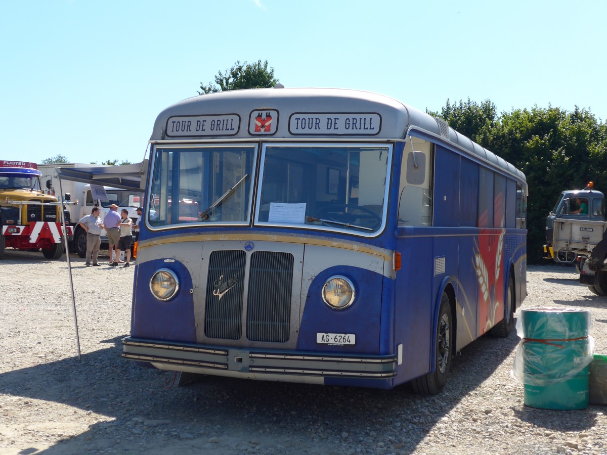 (164'184) - Feldschlsschen, Rheinfelden - AG 6264 - Saurer/Saurer (ex VBZ Zrich Nr. 284) am 29. August 2015 in Oberkirch, CAMPUS Sursee