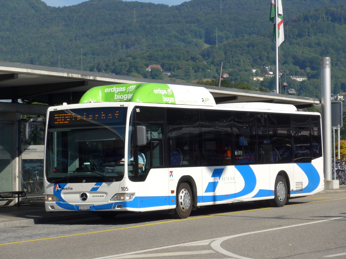 (164'279) - BOGG Wangen b.O. - Nr. 105/SO 122'204 - Mercedes am 30. August 2015 beim Bahnhof Olten