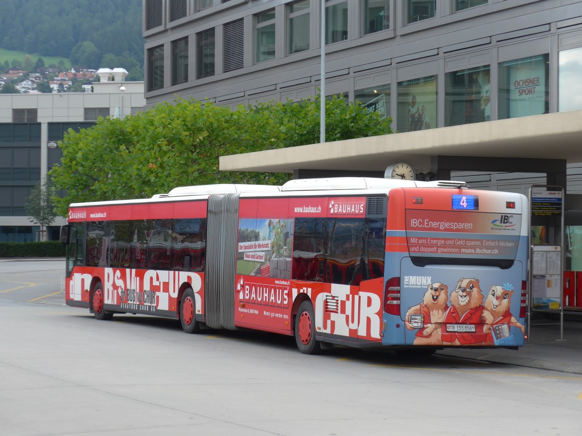 (165'218) - SBC Chur - Nr. 56/GR 155'856 - Mercedes (ex Nr. 36) am 19. September 2015 beim Bahnhof Chur