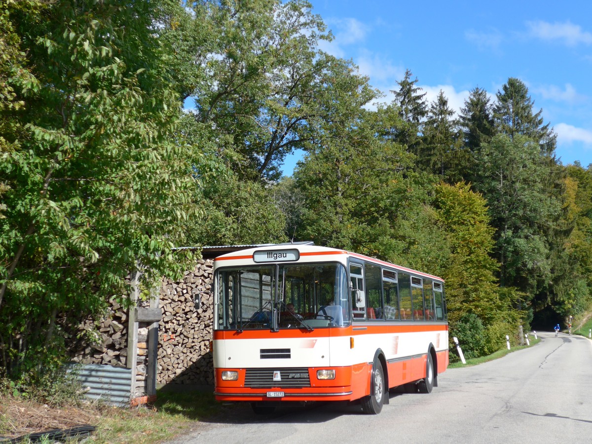 (166'018) - Frey, Opfikon - GL 15'272 - FBW/R&J (ex Tiemann, Oetwil Nr. 20; ex AAGS Schwyz Nr. 20) am 4. Oktober 2015 in Kaltacker, Diebstu