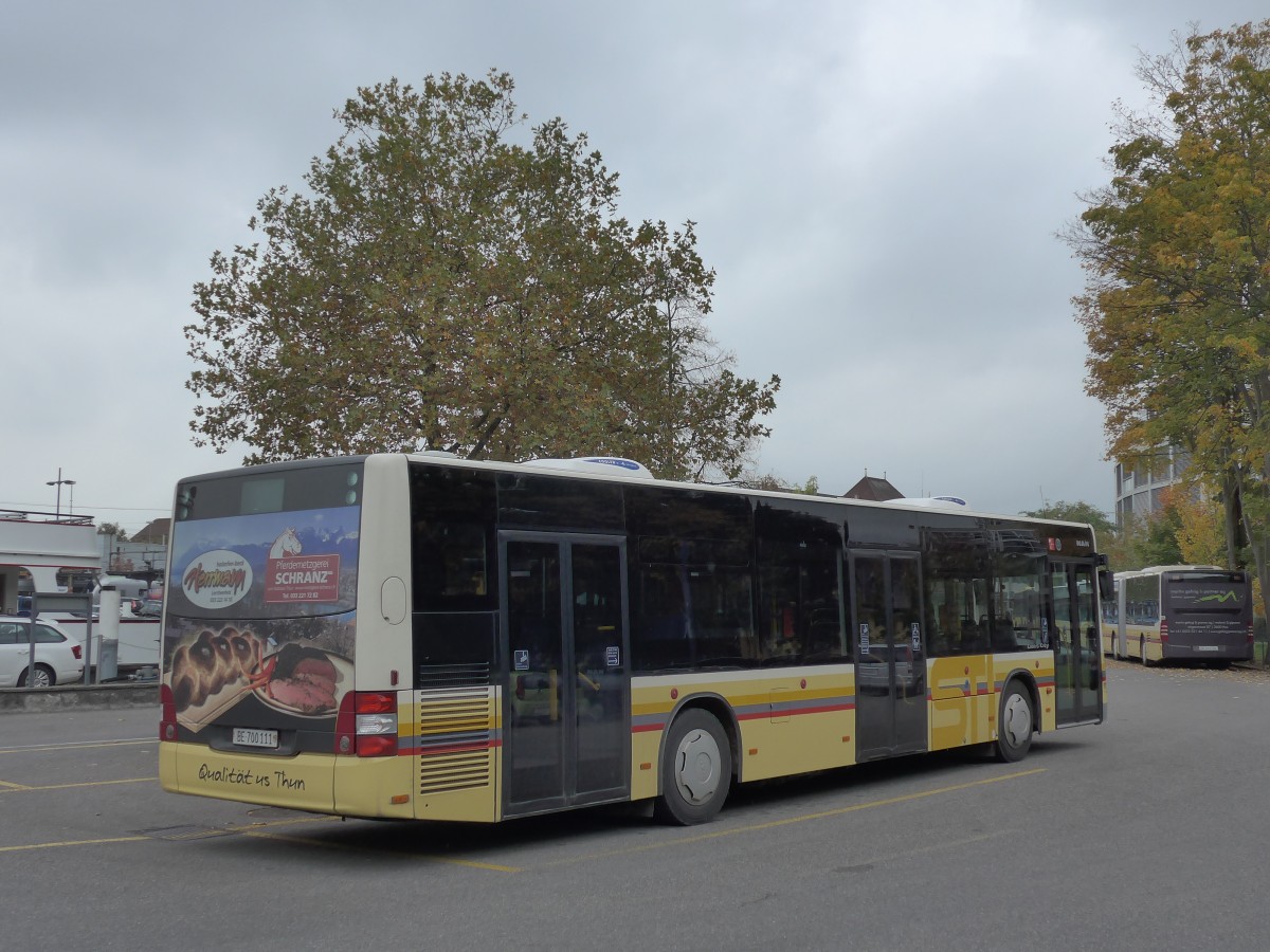 (166'249) - STI Thun - Nr. 111/BE 700'111 - MAN am 13. Oktober 2015 bei der Schifflndte Thun