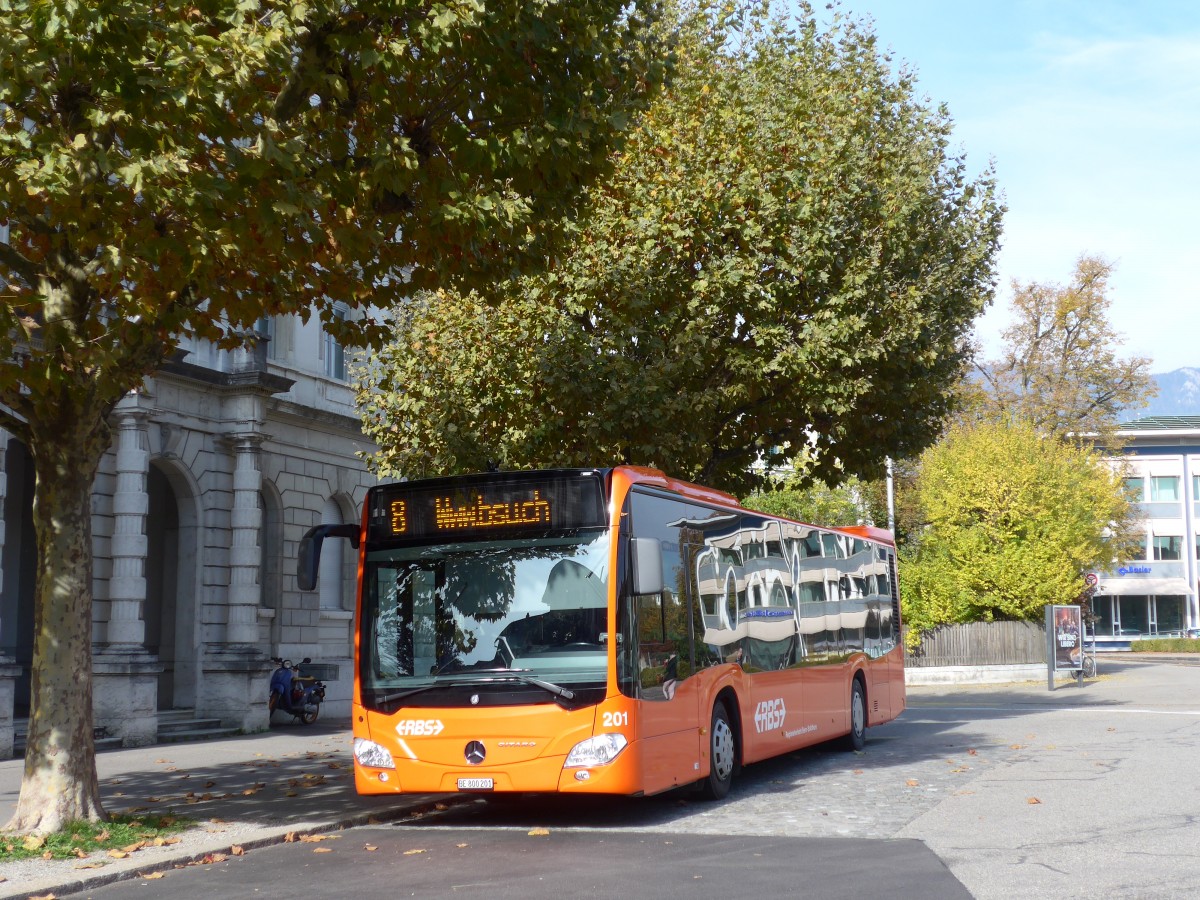 (166'452) - RBS Worblaufen - Nr. 201/BE 800'201 - Mercedes am 24. Oktober 2015 in Solothurn, Amthausplatz