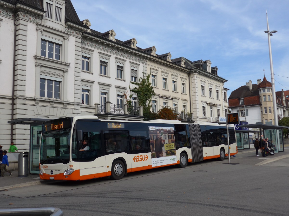 (166'464) - BSU Solothurn - Nr. 39/SO 172'039 - Mercedes am 24. Oktober 2015 beim Hauptbahnhof Solothurn