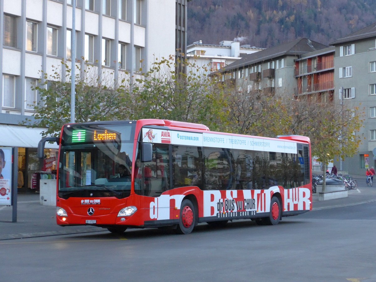 (167'617) - SBC Chur - Nr.7/GR 97'507 - Mercedes am 5. Dezember 2015 beim Bahnhof Chur