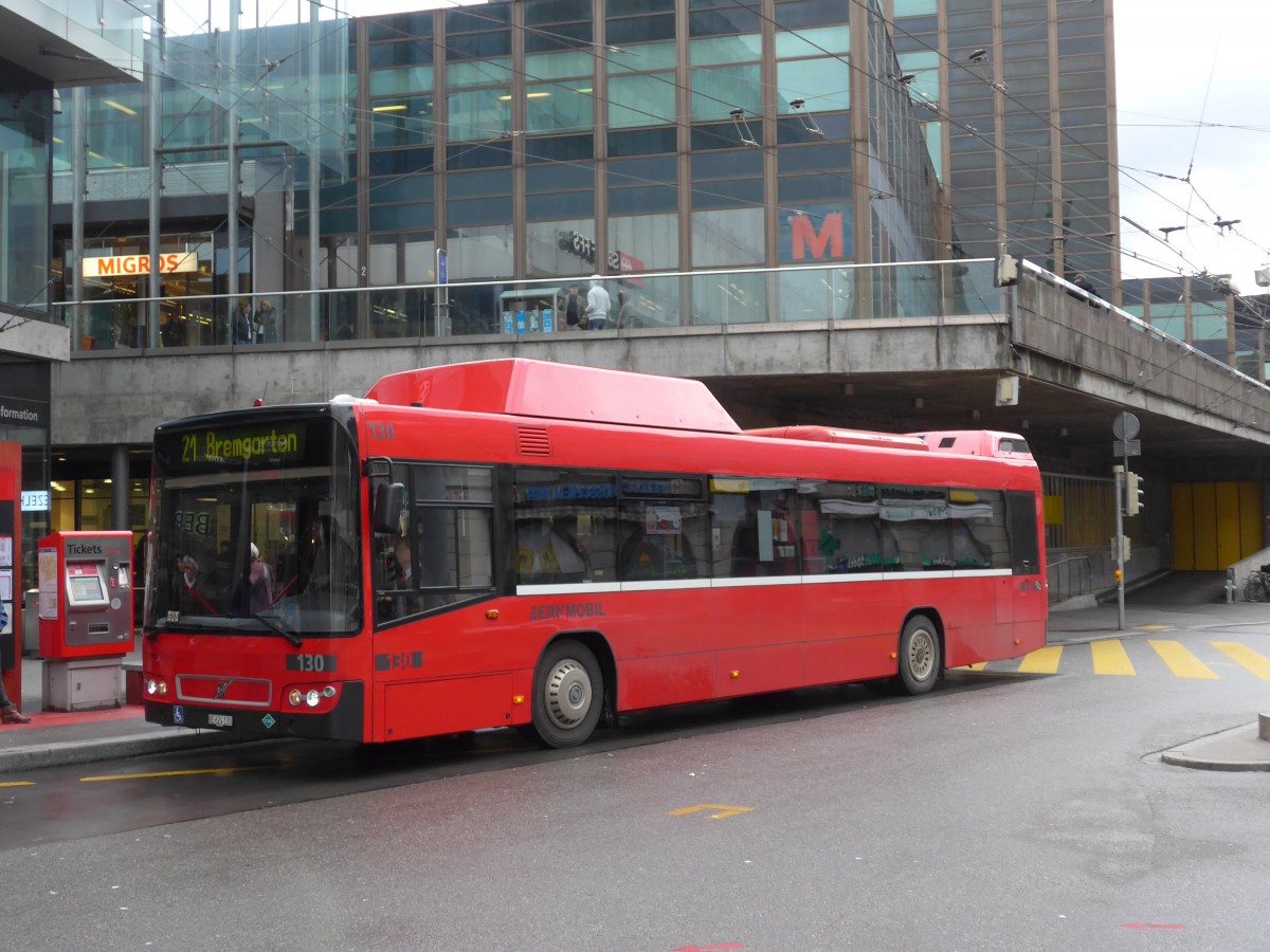 (168'462) - Bernmobil, Bern - Nr. 130/BE 624'130 - Volvo am 11. Januar 2016 beim Bahnhof Bern