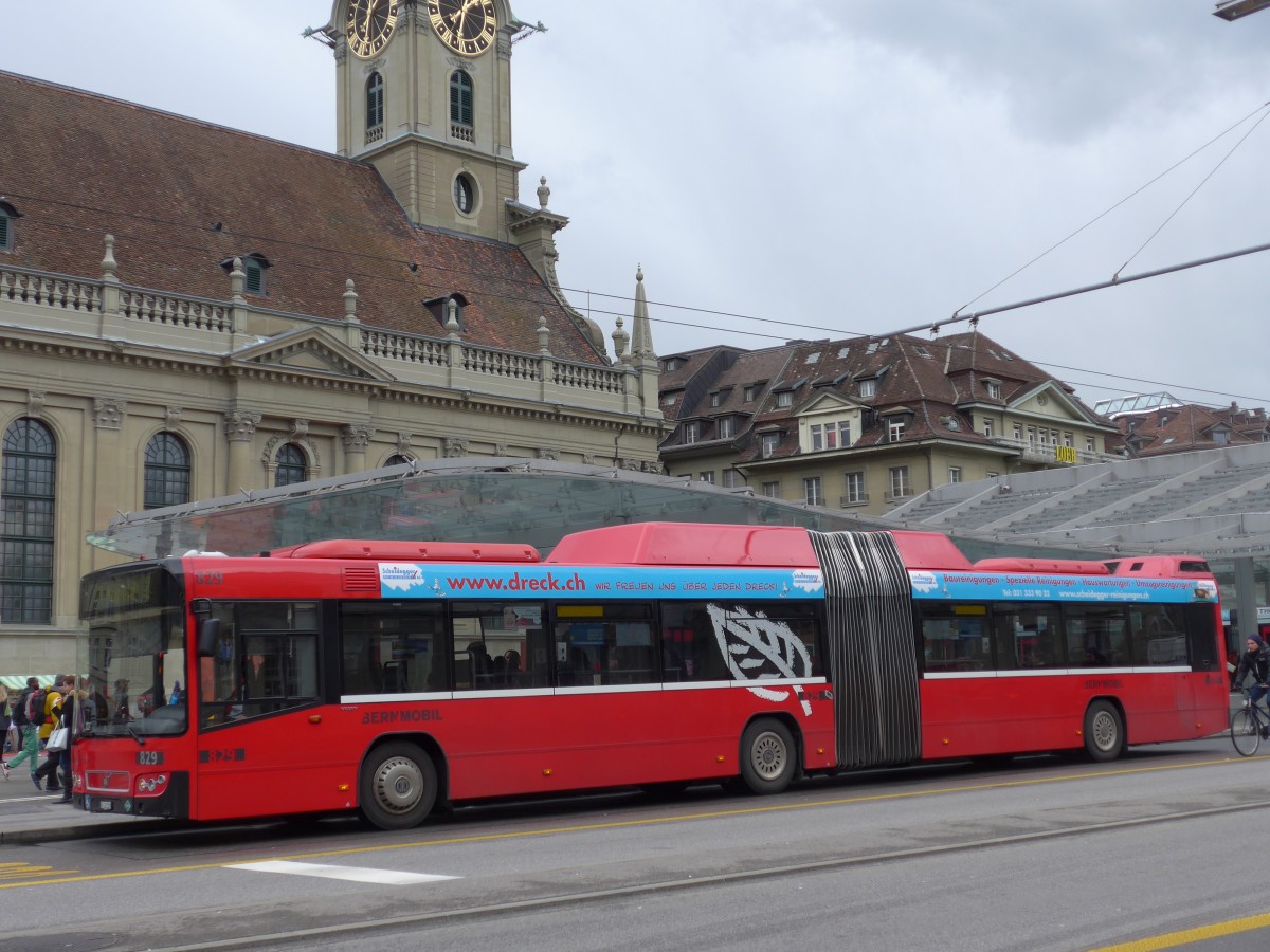 (168'463) - Bernmobil, Bern - Nr. 829/BE 612'829 - Volvo am 11. Januar 2016 beim Bahnhof Bern