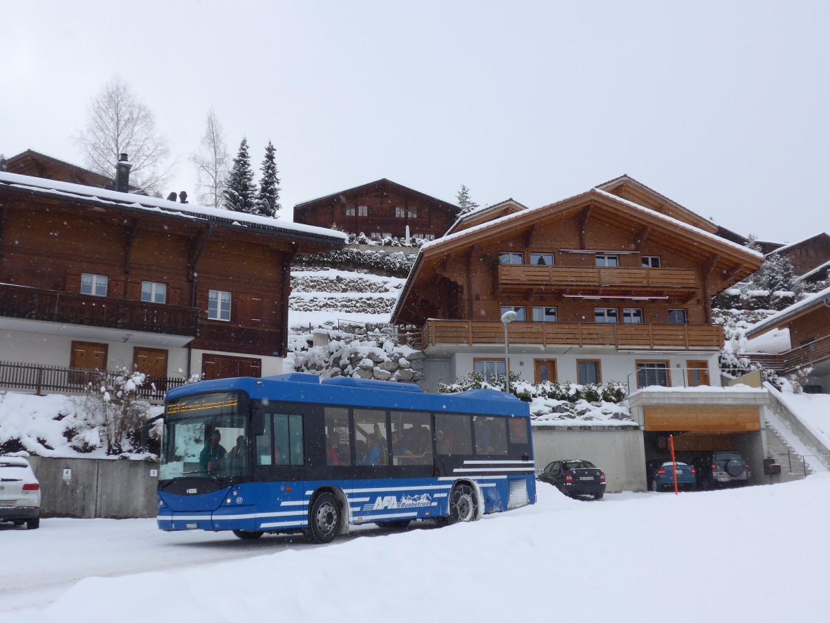 (168'483) - AFA Adelboden - Nr. 57/BE 272'798 - Scania/Hess am 17. Januar 2016 in Zweisimmen, Eggetlistrasse