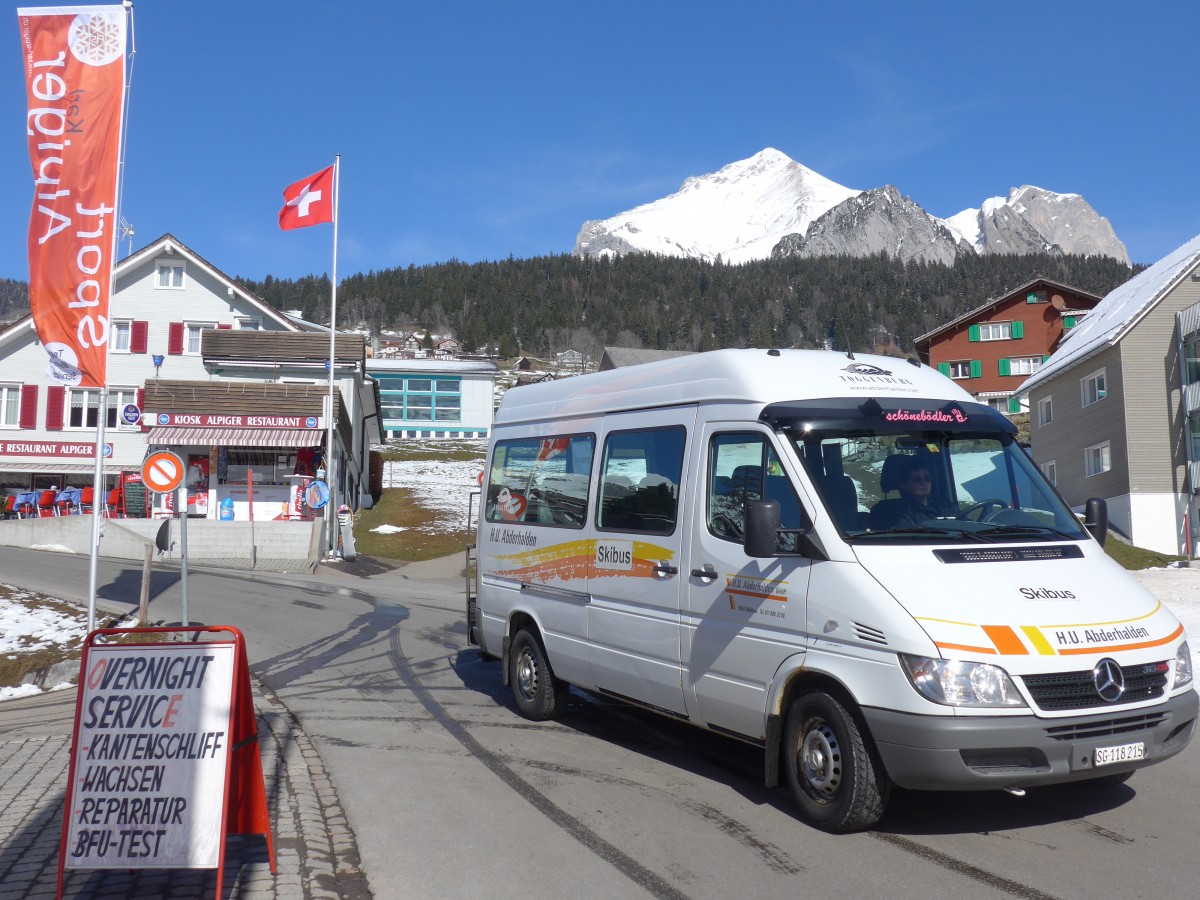 (168'958) - Abderhalden, Wildhaus - SG 118'215 - Mercedes am 27. Februar 2016 in Wildhaus, Talstation