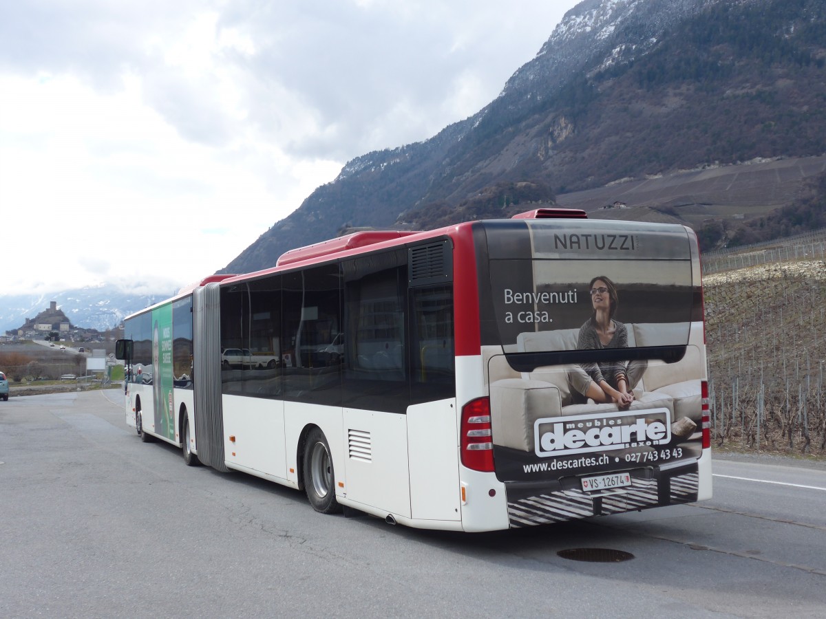 (169'034) - PostAuto Wallis - Nr. 64/VS 12'674 - Mercedes (ex Lathion, Sion Nr. 64) am 6. Mrz 2016 in Leytron, Garage Buchard