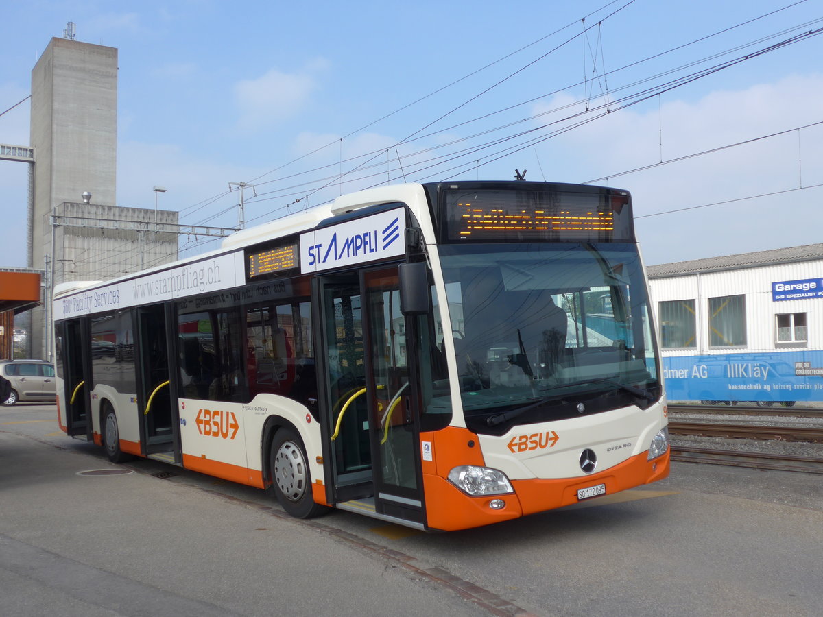 (169'407) - BSU Solothurn - Nr. 95/SO 172'095 - Mercedes am 21. Mrz 2016 beim Bahnhof Lohn-Lterkofen