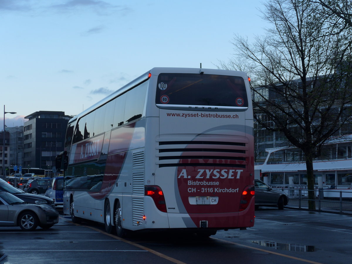(170'234) - Zysset, Kirchdorf - Nr. 77/BE 77 - Setra am 27. April 2016 in Thun, CarTerminal
