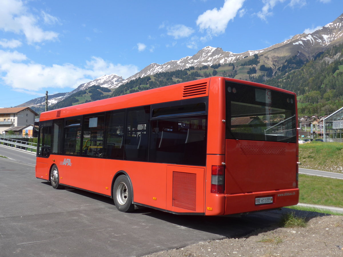 (170'410) - AFA Adelboden - Nr. 55/BE 611'055 - MAN/Gppel am 10. Mai 2016 in Frutigen, Garage