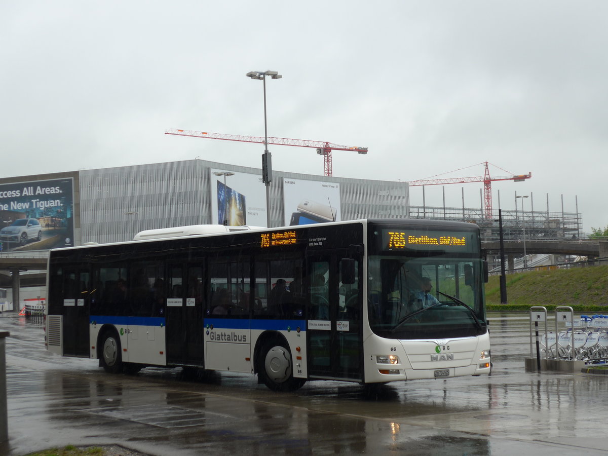 (170'530) - ATE Bus, Effretikon - Nr. 66/ZH 724'525 - MAN am 13. Mai 2016 in Zrich, Flughafen