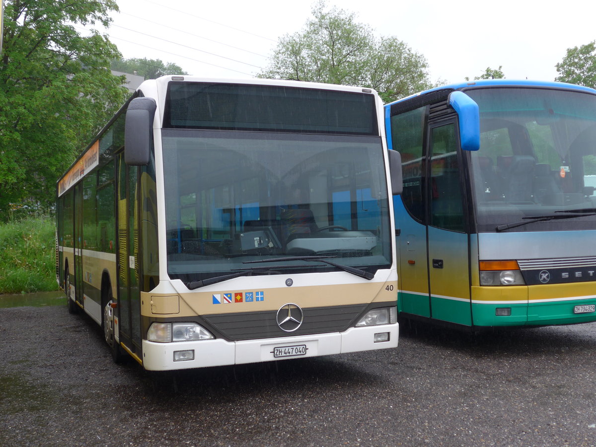 (170'536) - AZZK Zollikon - Nr. 40/ZH 447'040 - Mercedes (ex Welti-Furrer, Z�rich Nr. 92) am 13. Mai 2016 in Kloten, EvoBus