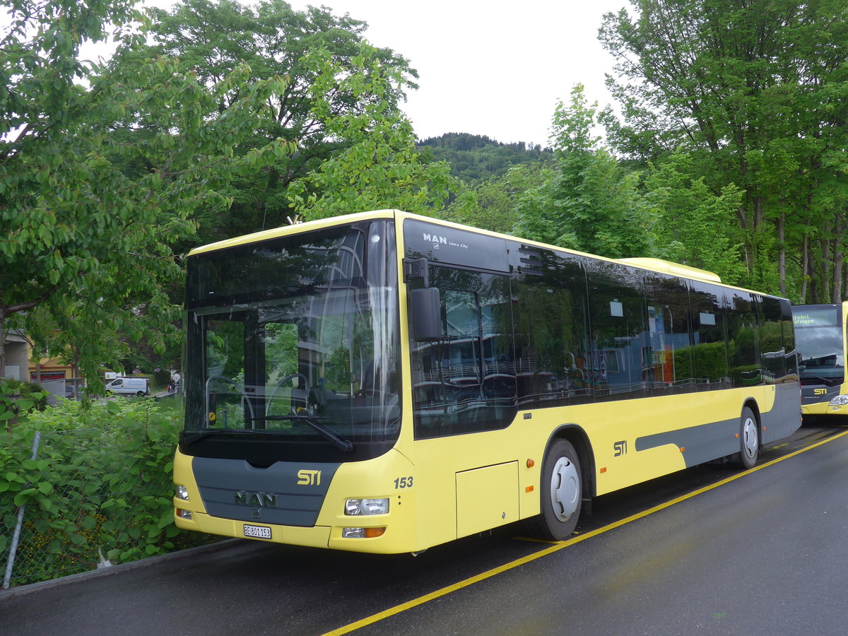 (170'991) - STI Thun - Nr. 153/BE 801'153 - MAN am 19. Mai 2016 bei der Schifflndte Thun