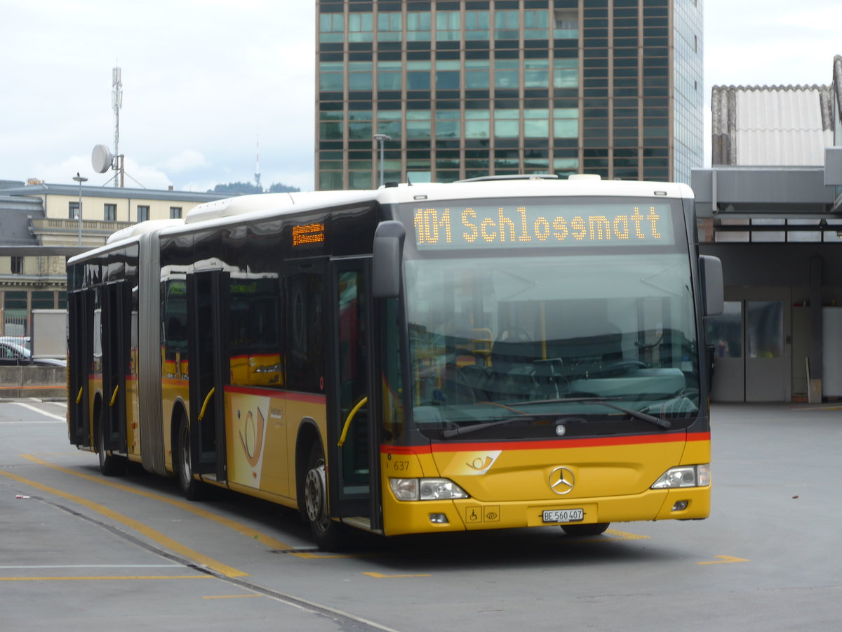 (171'865) - PostAuto Bern - Nr. 637/BE 560'407 - Mercedes am 13. Juni 2016 in Bern, Postautostation