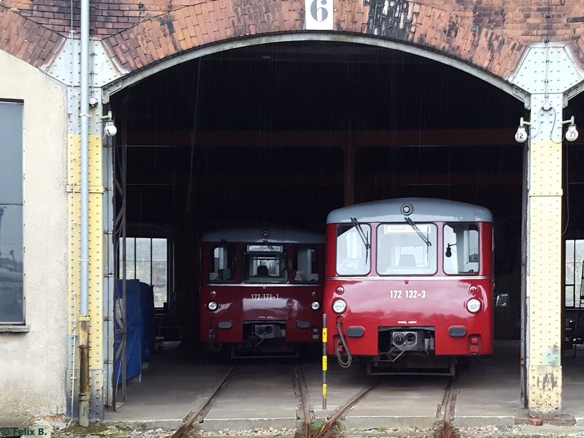 172 171-1 und 172 132-3 in Chemnitz im Eisenbahnmuseum