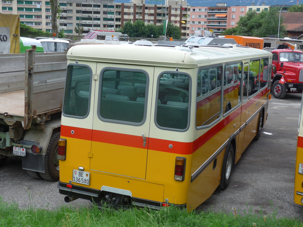 (172'088) - Schumacher, Liebefeld - BE 136'580 - Saurer/Tscher (ex Zimmermann, Niederwangen; ex P 24'289) am 25. Juni 2016 in Aigle, Saurertreffen