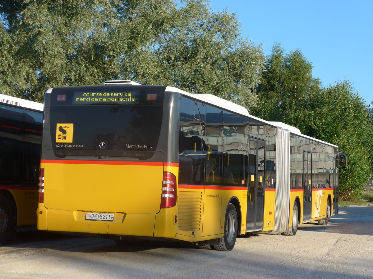 (172'789) - CarPostal Ouest - VD 545'211 - Mercedes am 10. Juli 2016 in Yverdon, Garage