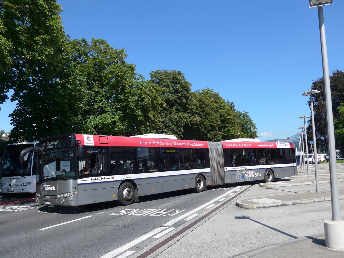 (173'877) - AAGR Rothenburg - Nr. 6/LU 15'712 - Solaris am 8. August 2016 beim Bahnhof Luzern