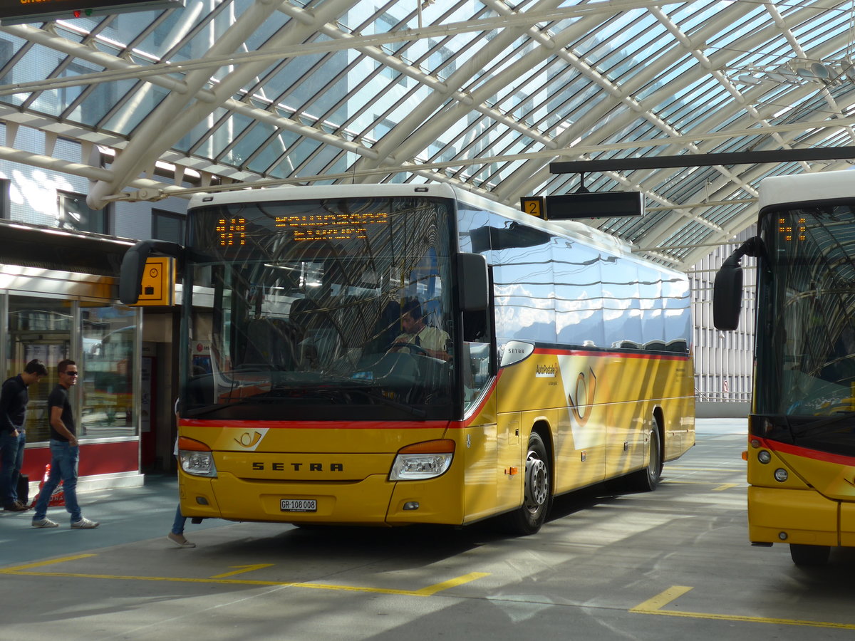 (174'270) - TpM, Mesocco - Nr. 8/GR 108'008 - Setra am 21. August 2016 in Chur, Postautostation