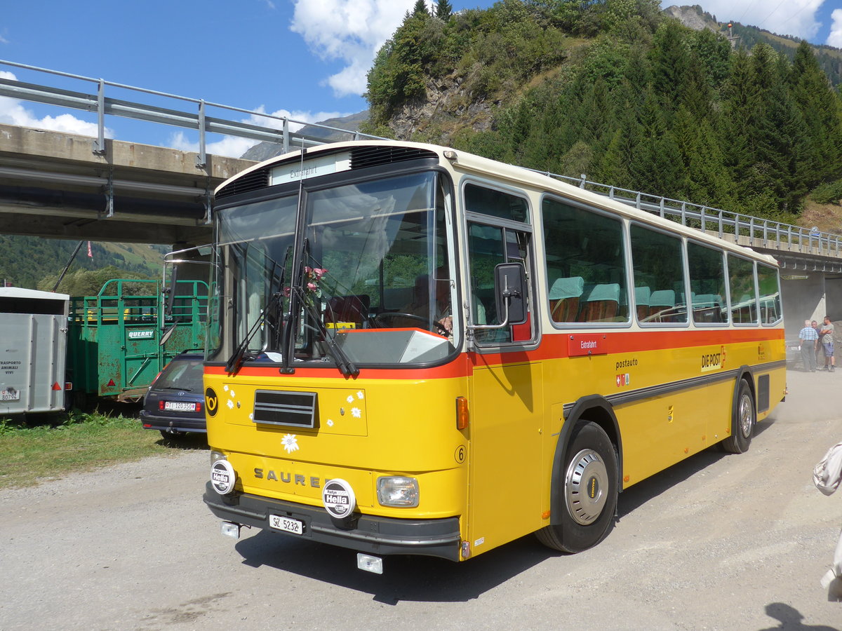 (174'759) - Fssler, Unteriberg - Nr. 6/SZ 5232 - Saurer/R&J (ex Schrch, Gutenburg Nr. 6; ex P 24'358) am 10. September 2016 in Campo, Saurertreffen