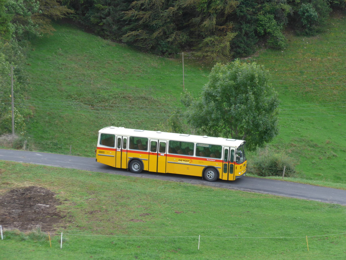 (175'353) - Gautschi, Suhr - AG 6835 - Saurer/Tscher (ex Ltscher, Neuheim Nr. 200; ex Cartek, Regensdorf; ex P 25'822) am 2. Oktober 2016 am Scheltenpass (Bernerseite)