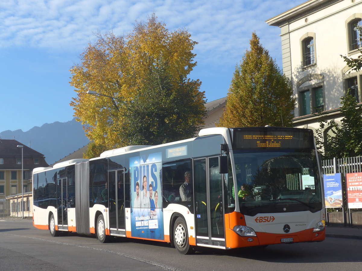 (176'222) - BSU Solothurn - Nr. 39/SO 172'039 - Mercedes am 22. Oktober 2016 in Thun, Stockhornstrasse