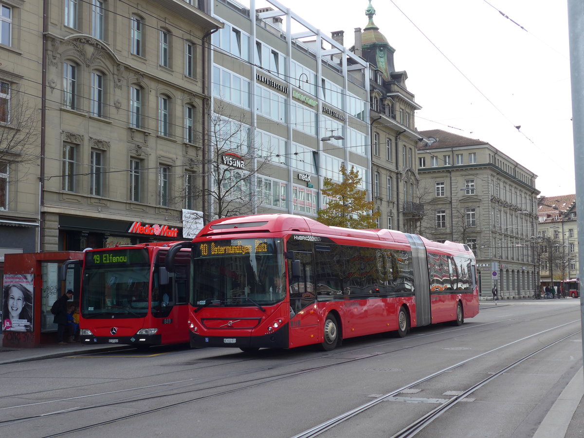 (176'653) - Bernmobil, Bern - Nr. 873/BE 832'873 - Volvo am 13. November 2016 beim Bahnhof Bern