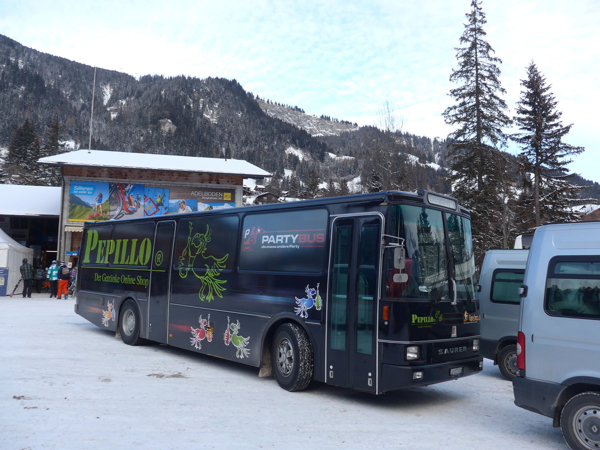 (177'765) - Party-Bus, Ruswil - LU 117'116 - Saurer/R&J (ex Wohlgemuth, Hochwald) am 7. Januar 2017 in Adelboden, ASB