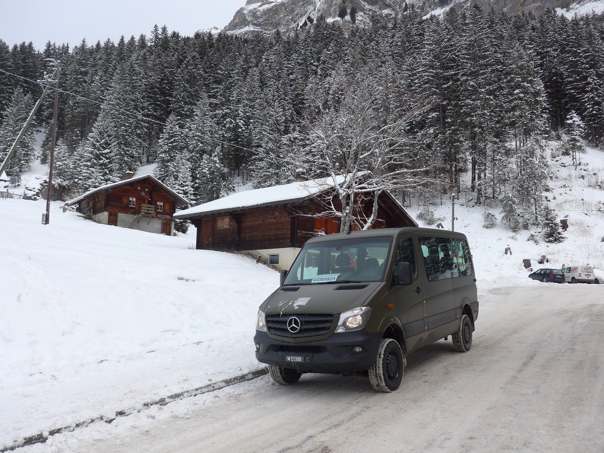 (177'810) - Schweizer Armee - M+21'388 - Mercedes am 7. Januar 2017 in Adelboden, Unter dem Birg