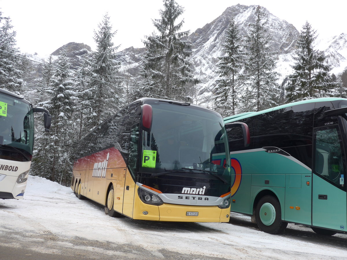 (177'825) - Marti, Kallnach - Nr. 3/BE 572'203 - Setra am 7. Januar 2017 in Adelboden, Unter dem Birg