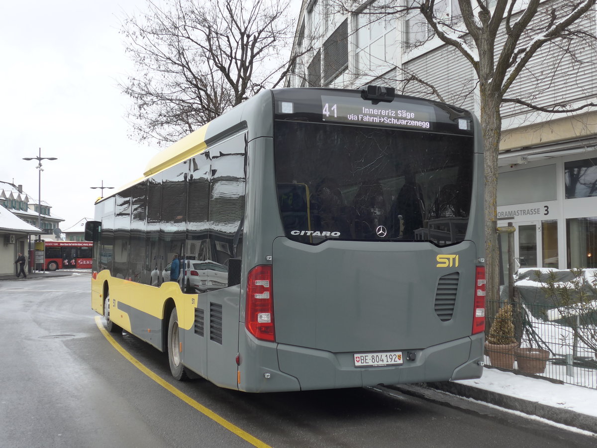 (177'994) - STI Thun - Nr. 192/BE 804'192 - Mercedes am 9. Januar 2017 bei der Schifflndte Thun