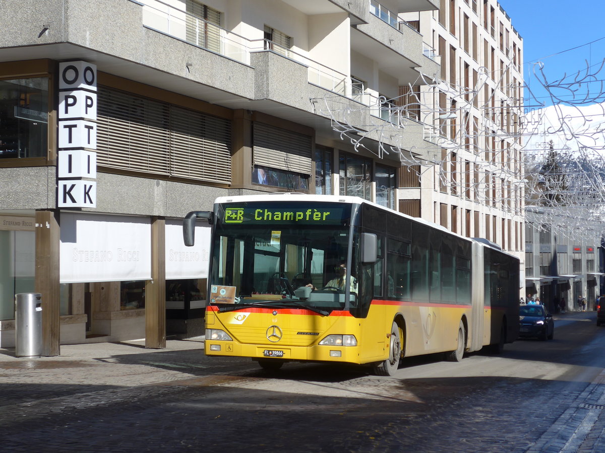 (178'610) - Aus Liechtenstein: Marxer, Mauren - FL 39'866 - Mercedes (ex Eurobus, Arbon Nr. 5) am 18. Februar 2017 in St. Moritz, Klinik Gut