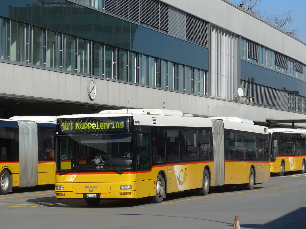 (178'738) - Steiner, Ortschwaben - Nr. 6/BE 354'980 - MAN am 20. Februar 2017 in Bern, Postautostation