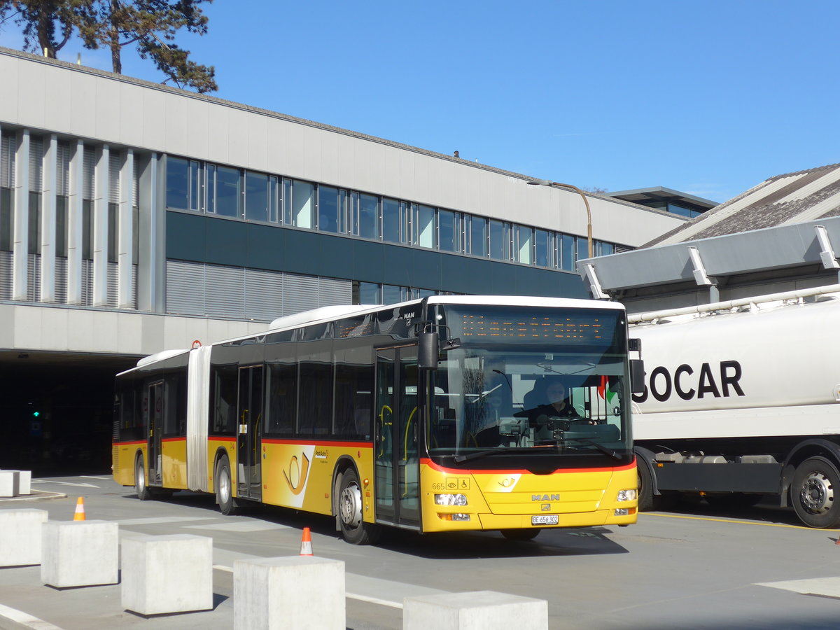 (178'740) - PostAuto Bern - Nr. 665/BE 656'302 - MAN am 20. Februar 2017 in Bern, Postautostation