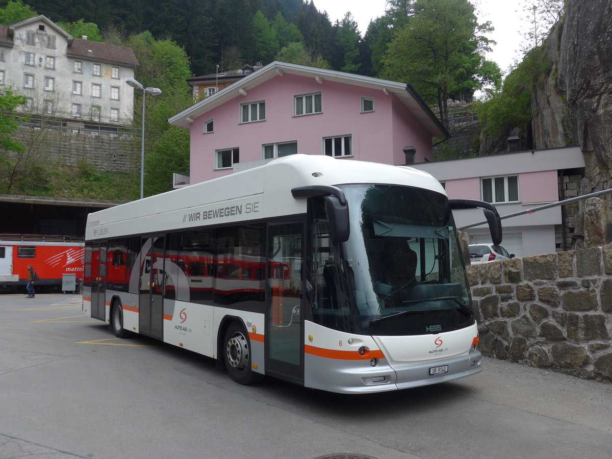 (180'687) - AAGU Altdorf - Nr. 6/UR 9140 - Hess am 24. Mai 2017 beim Bahnhof Gschenen