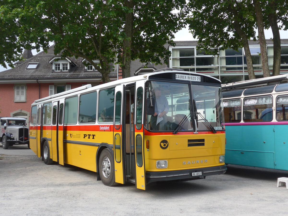 (181'244) - Gloor, Staufen - AG 6013 - Saurer/Hess (ex ALMAT, Tagelswangen; ex P 26'516) am 24. Juni 2017 in Aigle, Saurertreffen