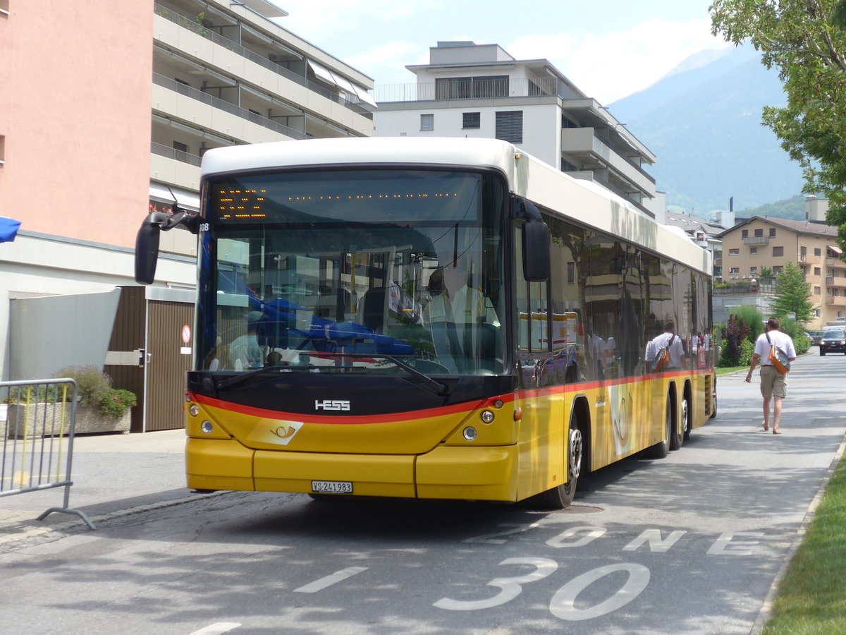 (181'348) - PostAuto Wallis - VS 241'983 - Scania/Hess am 24. Juni 2017 in Glis, Jodlerdorf