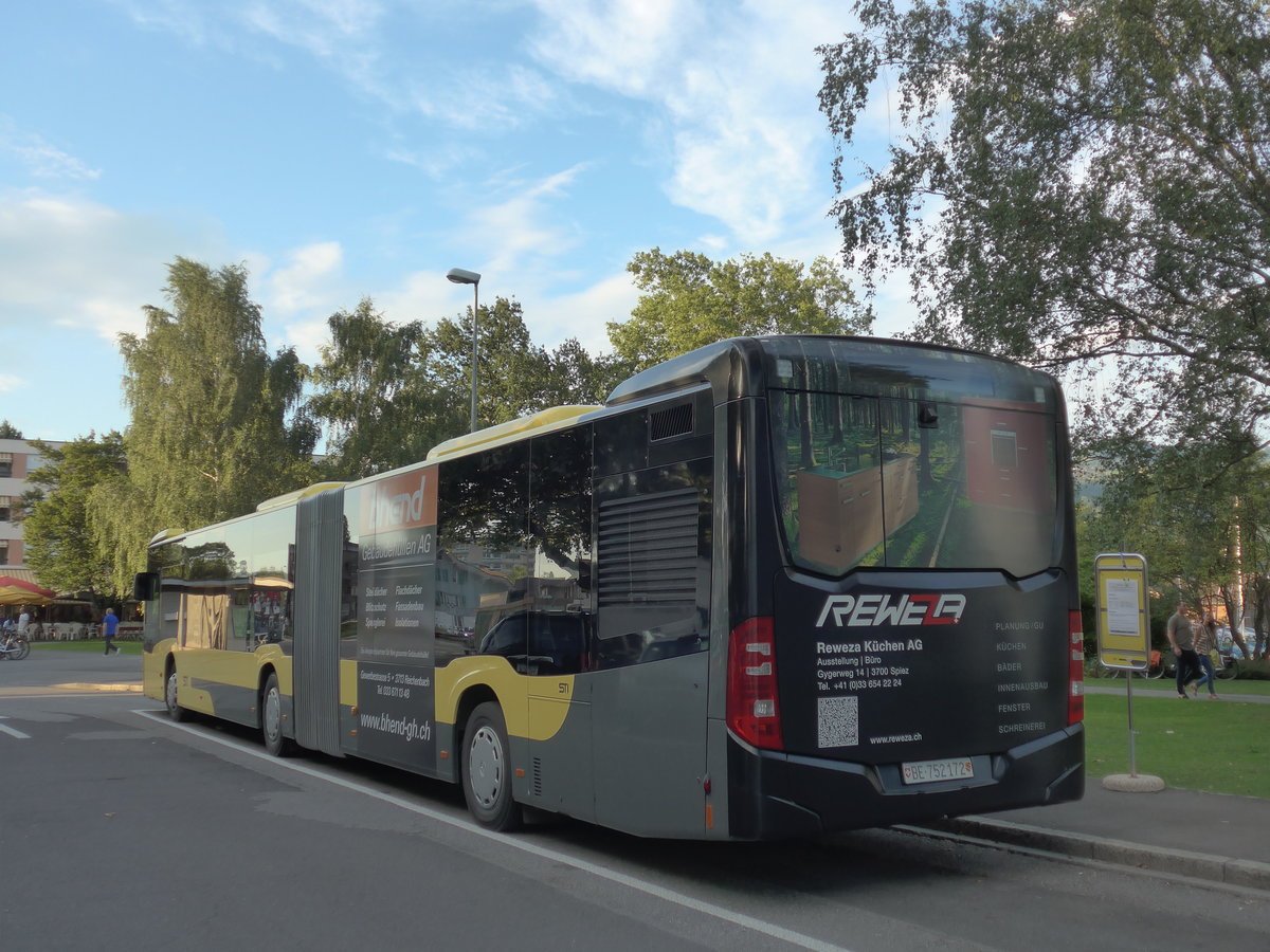 (182'312) - STI Thun - Nr. 172/BE 752'172 - Mercedes am 29. Juli 2017 in Thun, Lachen